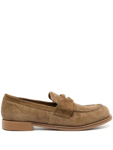 miu miu chunky loafers|corduroy penny loafers.